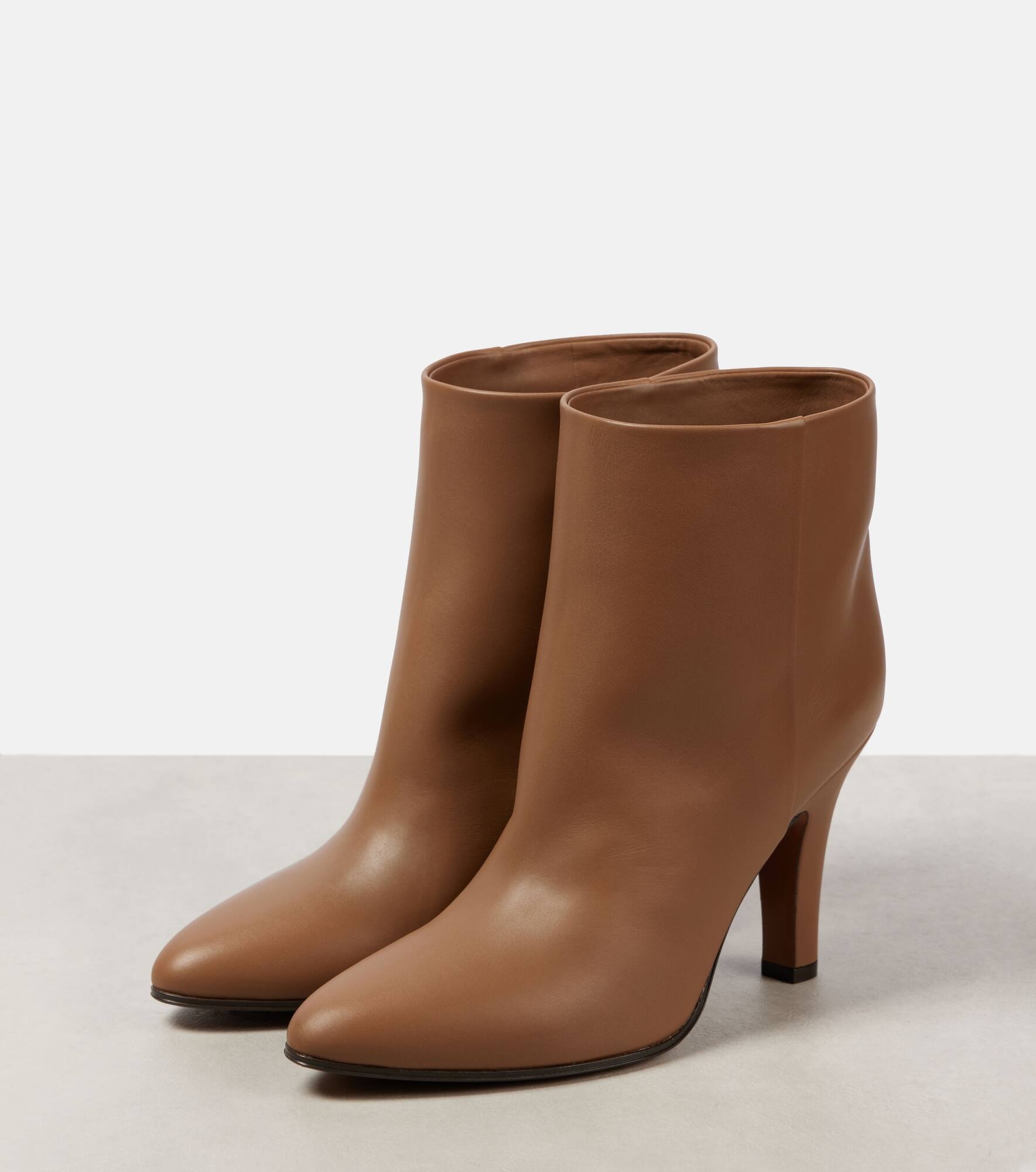 Prudens 90 leather ankle boots - 4