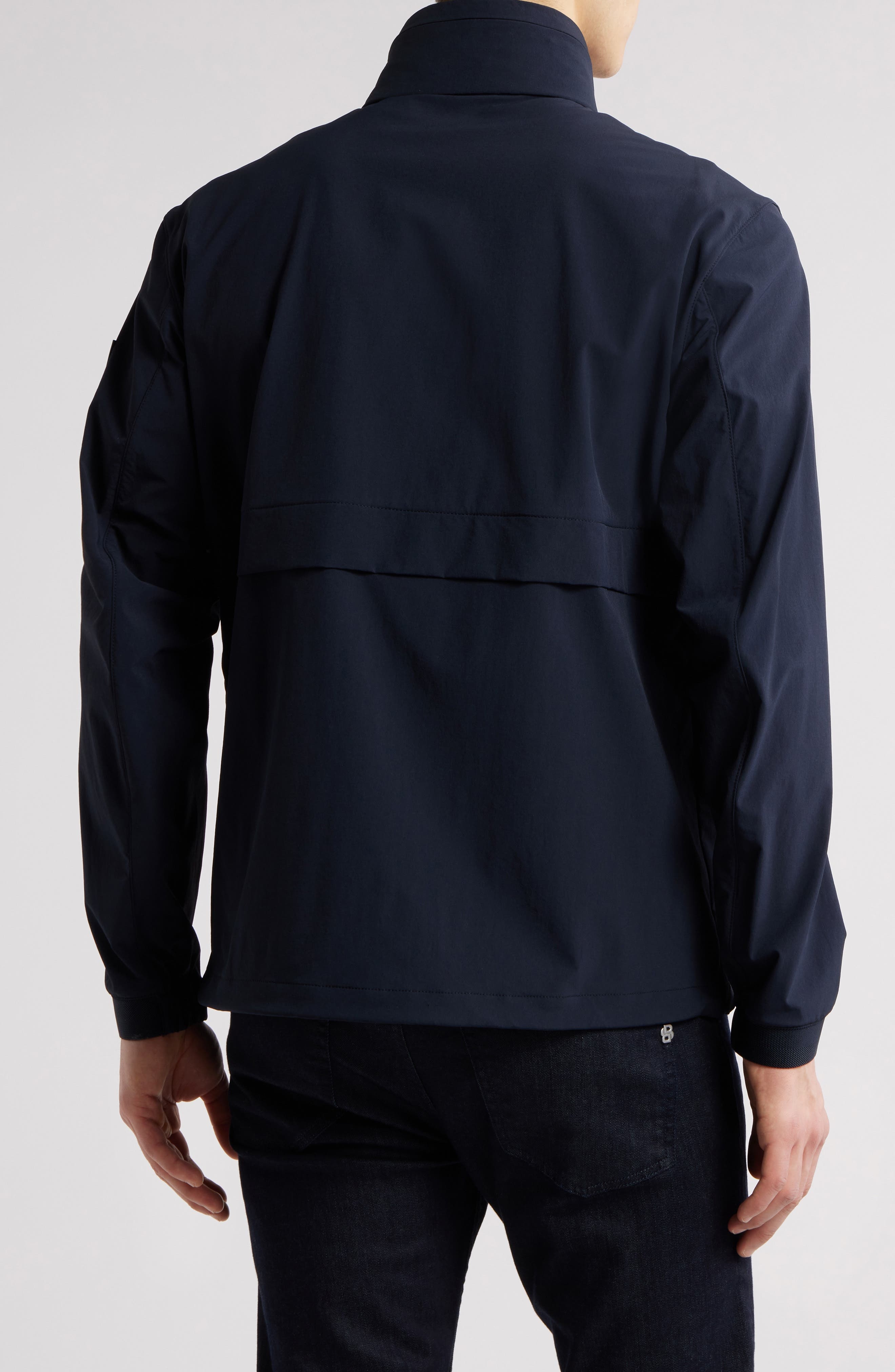 BOSS Caldar Hooded Zip-Up Jacket in Dark Blue at Nordstrom - 2