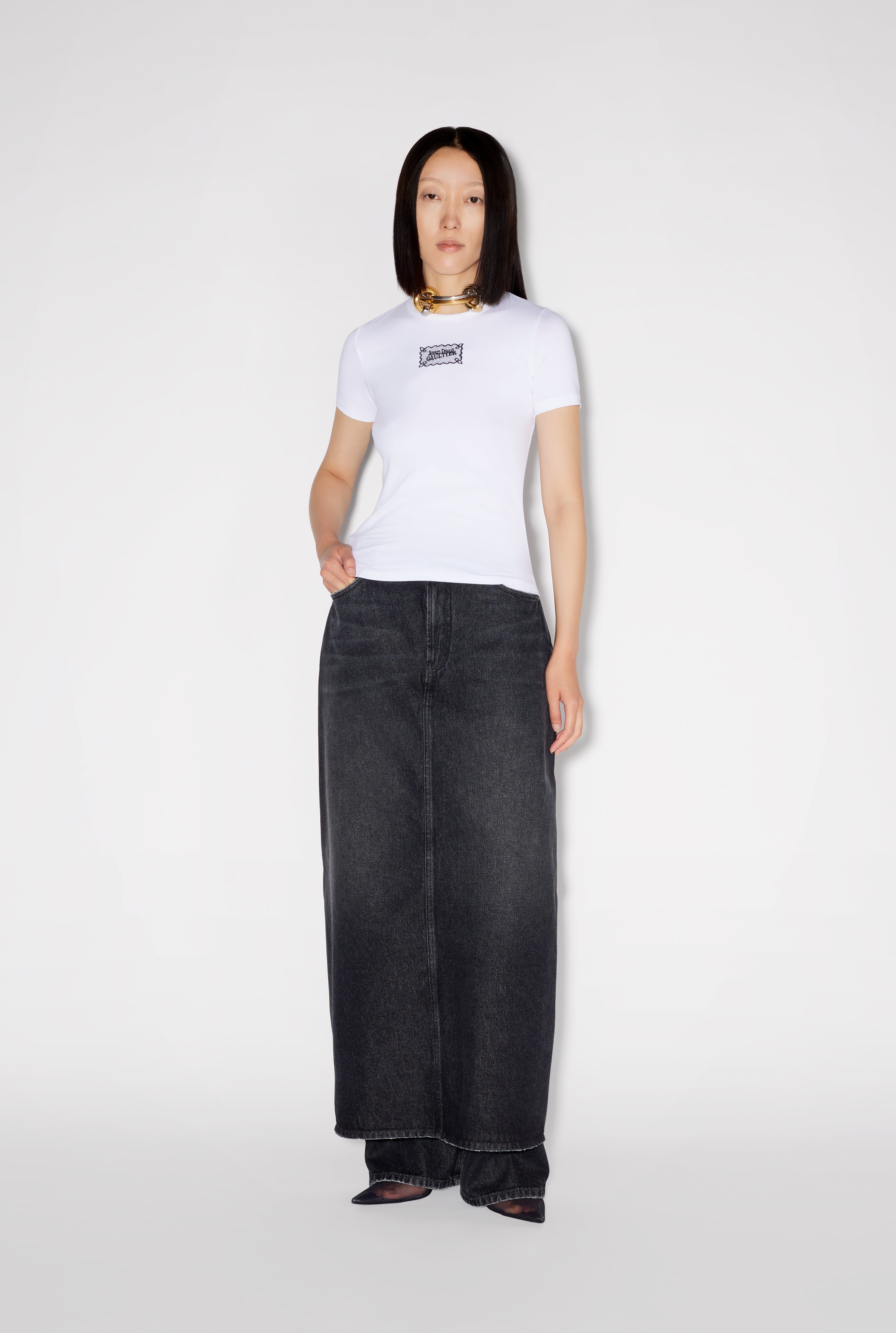 THE WHITE JEAN PAUL GAULTIER LABEL T-SHIRT - 2