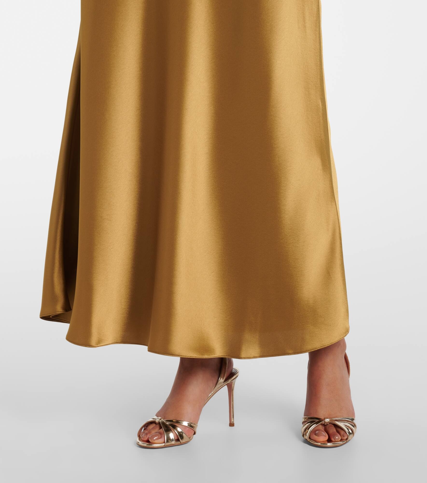 Provence satin slip dress - 5
