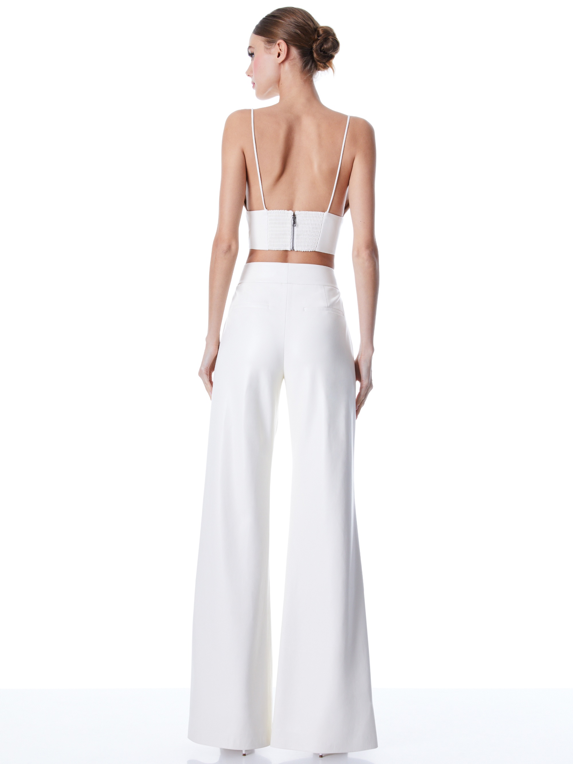 DYLAN VEGAN LEATHER WIDE LEG PANT - 3