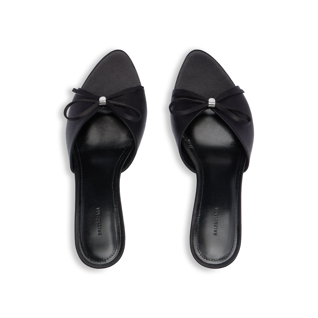 Women's Knife Bow 80mm Sandal in Black/silver - 6
