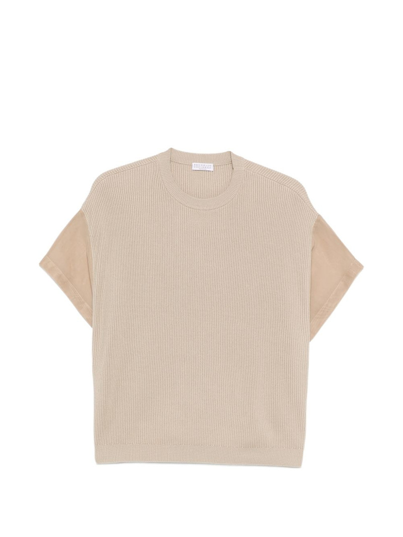 panelled ribbed T-shirt 1