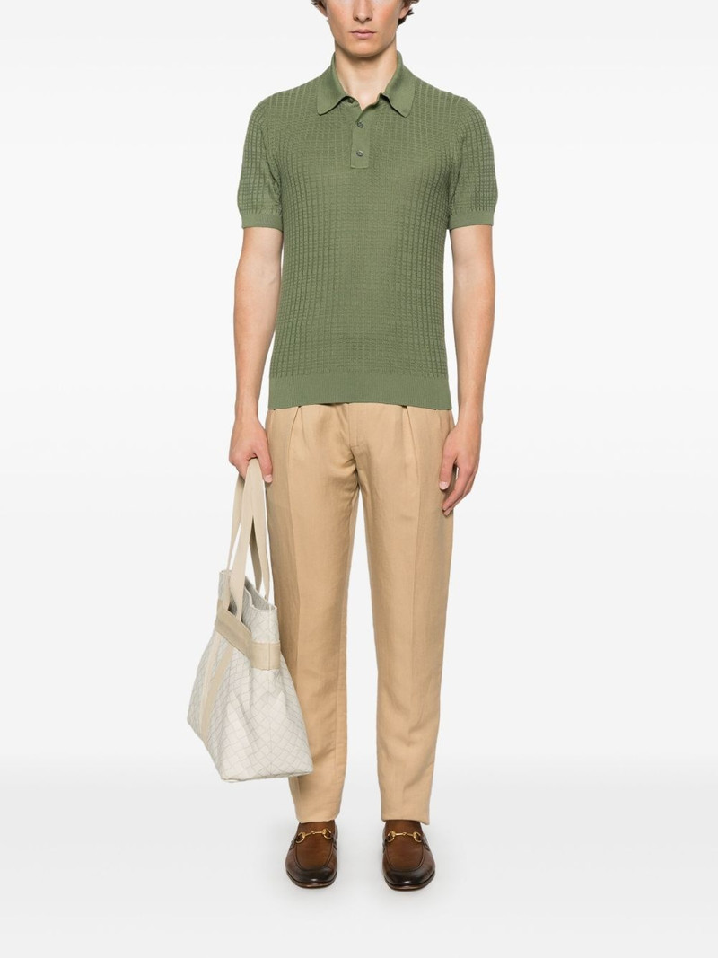 Canali textured polo shirt outlook