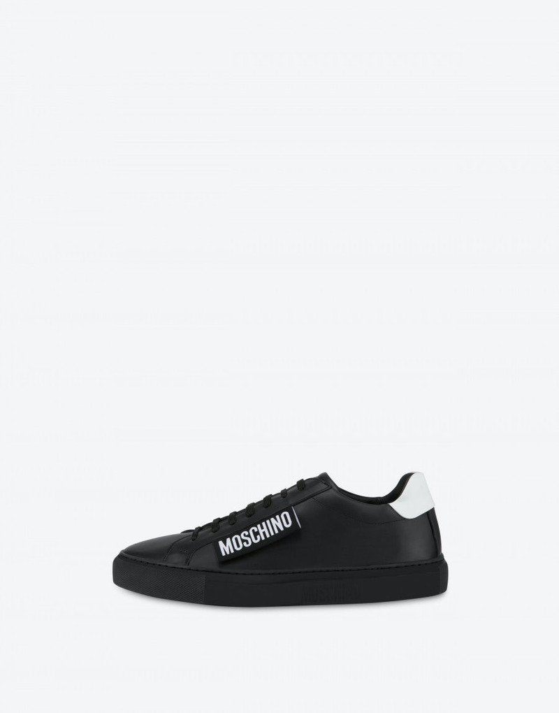 CALFSKIN SNEAKERS MOSCHINO LABEL 2