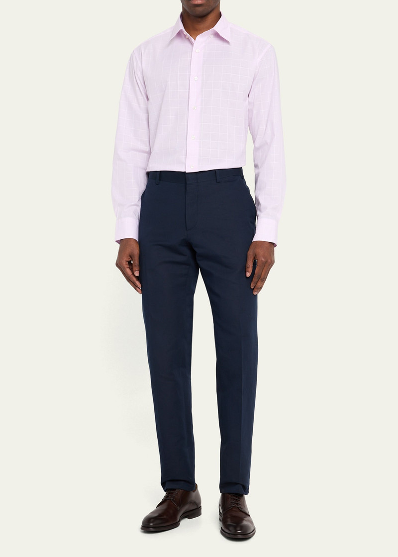 Brioni Men's Cotton and Linen Flat-Front Trousers outlook