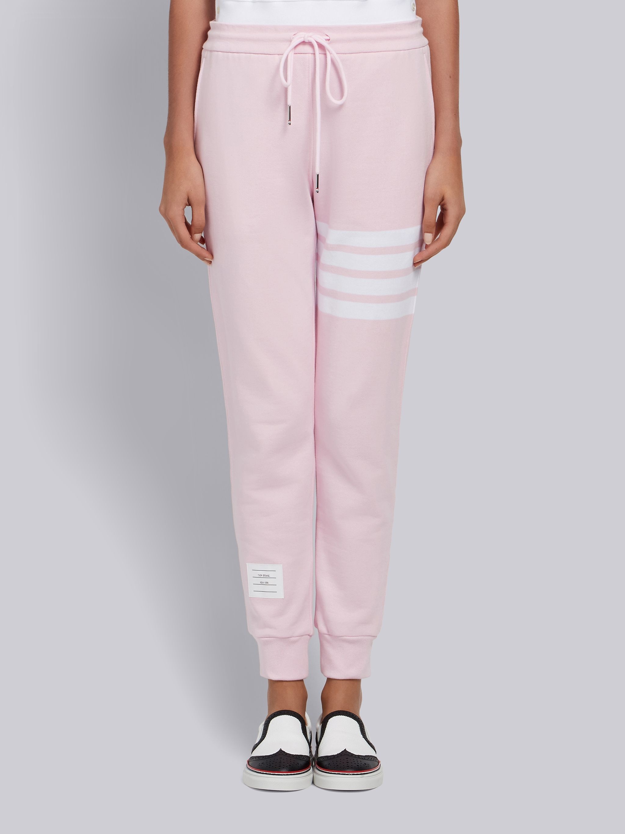 Pink Classic Loop Back 4-Bar Sweatpants - 1