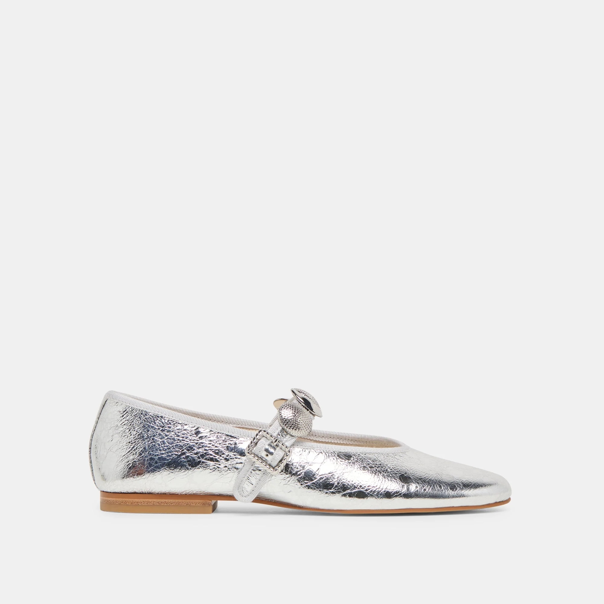 RELAN BALLET FLATS SILVER DISTRESSED LEATHER - 1