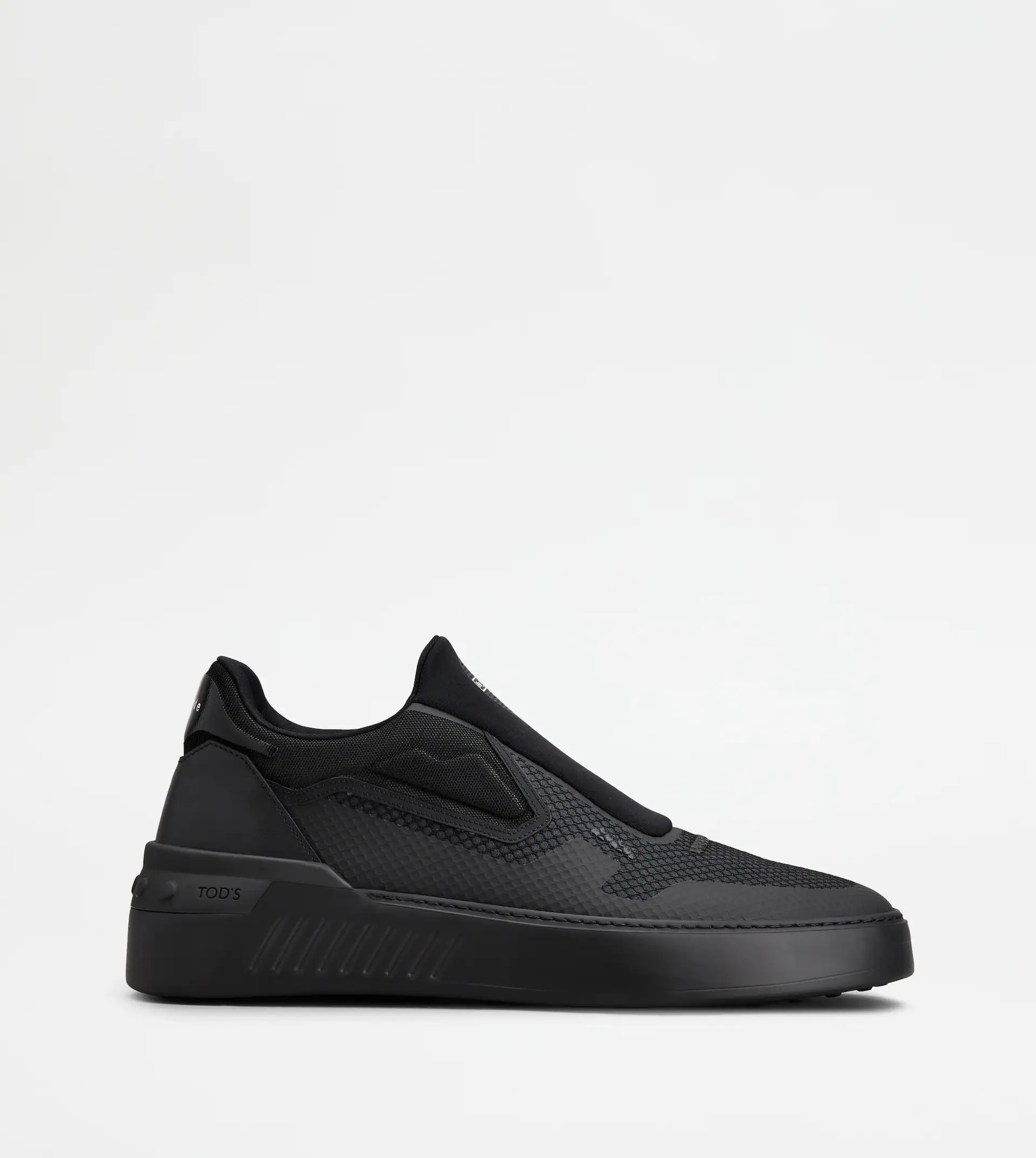 NO_CODE X SLIP-ON SHOES IN TECHNICAL FABRIC AND LEATHER - BLACK - 1