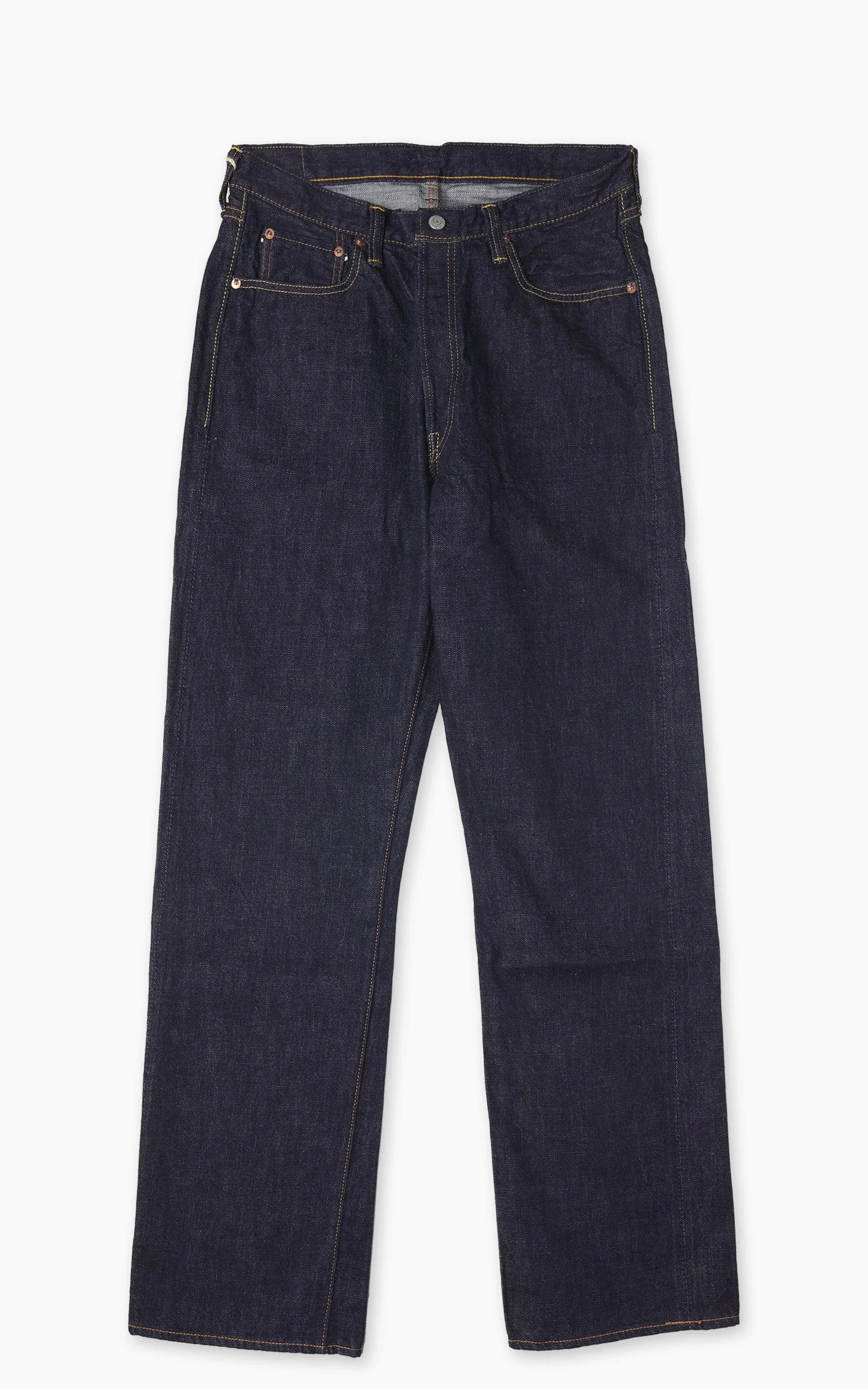 FULLCOUNT 1101W STRAIGHT SELVEDGE DENIM ONE WASH INDIGO - 1