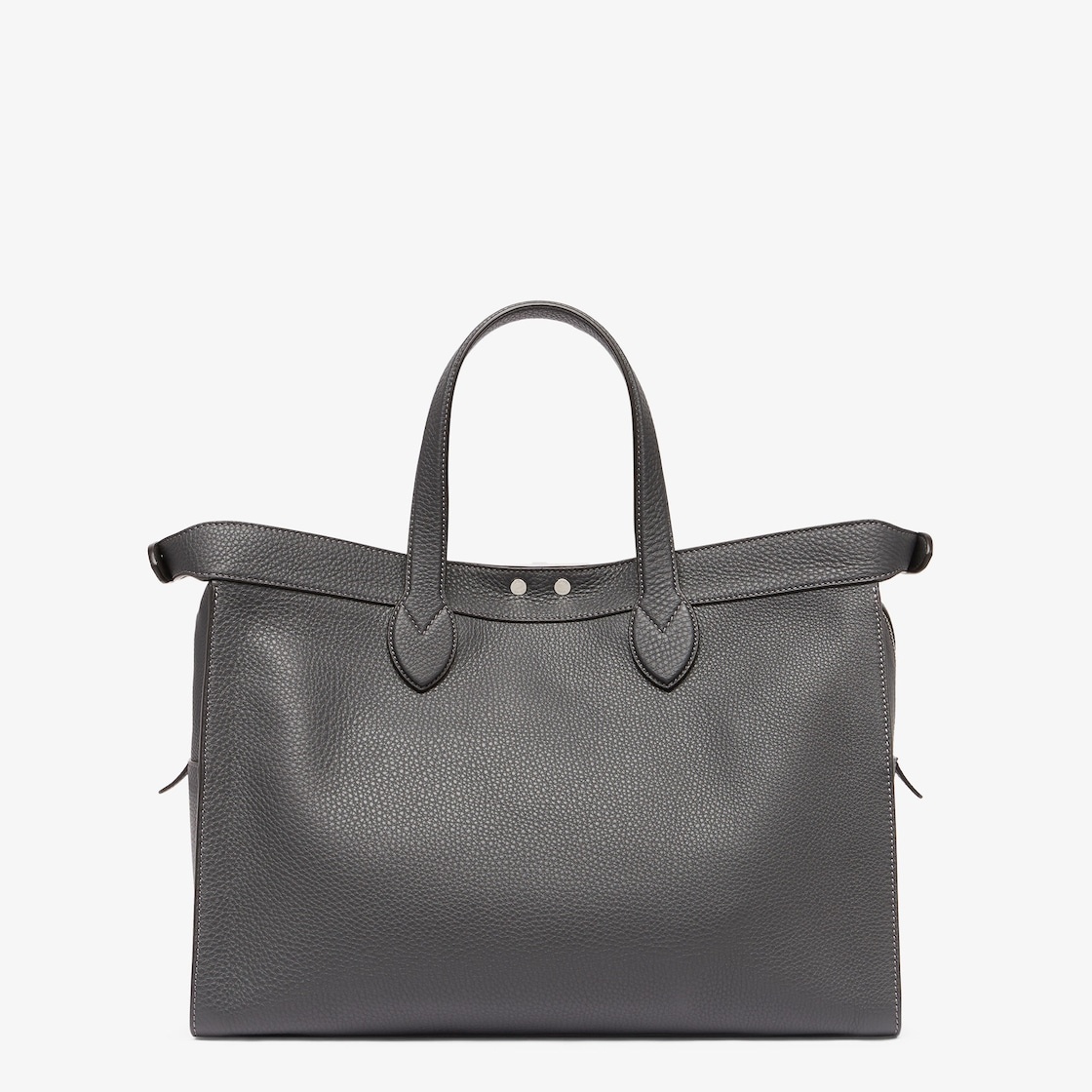 Peekaboo ISeeU Forty8 bag made of black Cuoio Romano leather. Roomy compartment with double-slider z - 4