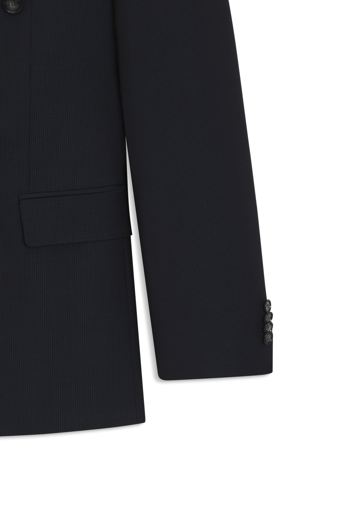 SLIM-FIT TWO-PIECE SUIT IN PINSTRIPE VIRGIN WOOL - 9