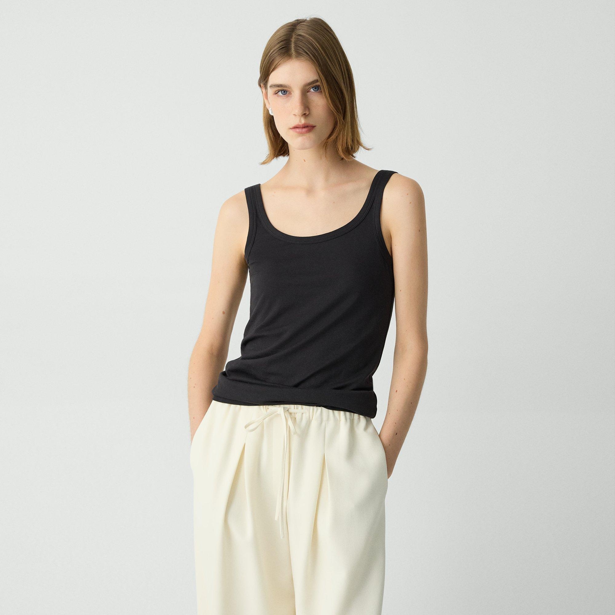 Scoop-Neck Tank Top in Cotton - 3