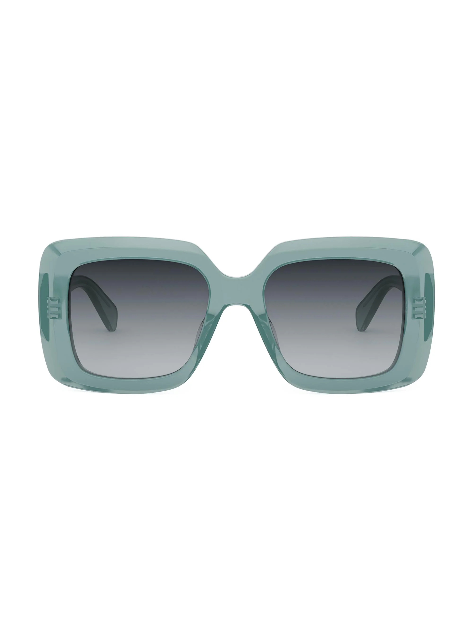 Women's Bold 54MM Square Sunglasses - Transparent Teal Gradient - 1