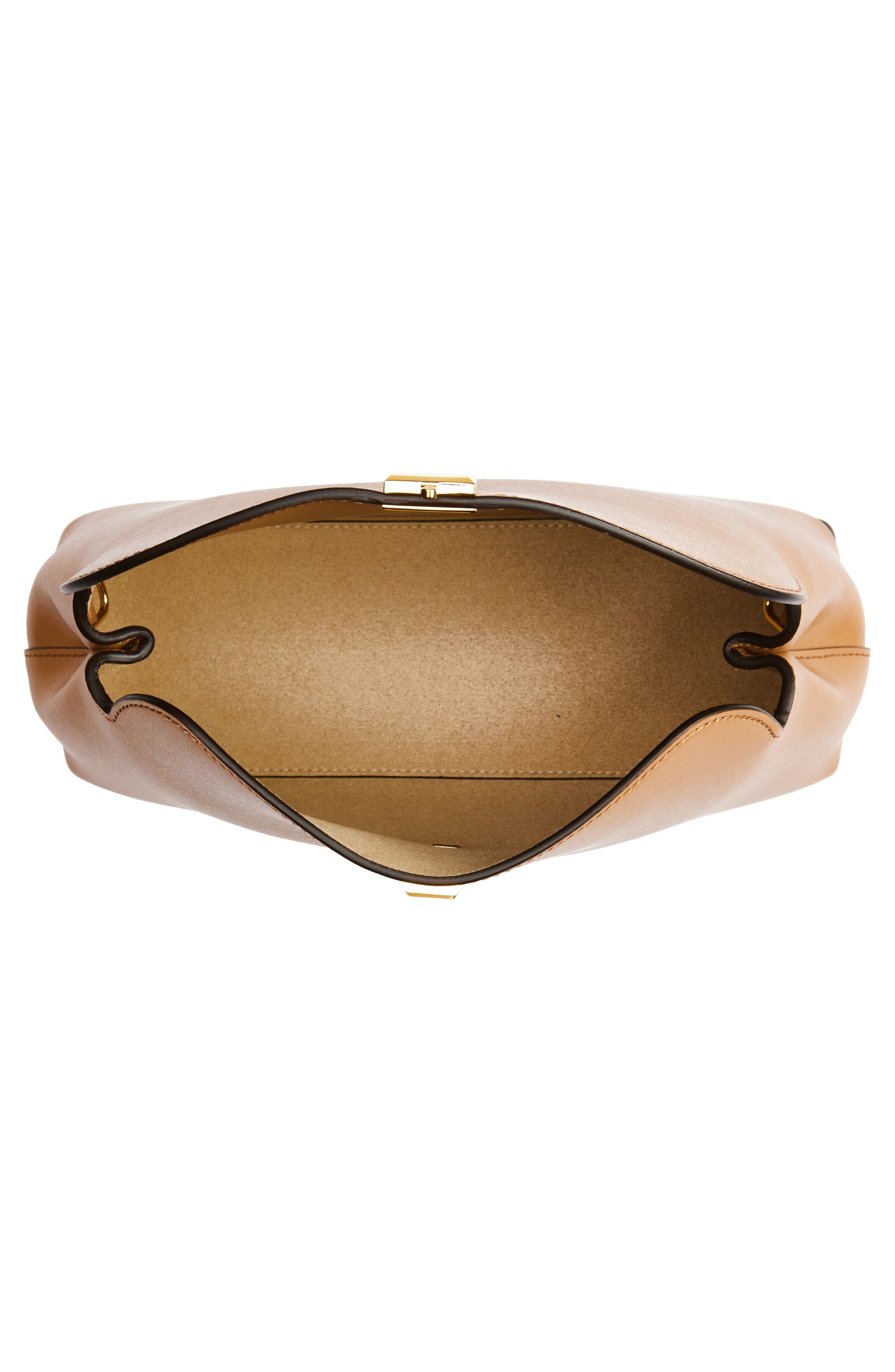 TOTEME Palmellata T-Lock Leather Clutch Crossbody in Camel at Nordstrom - 5