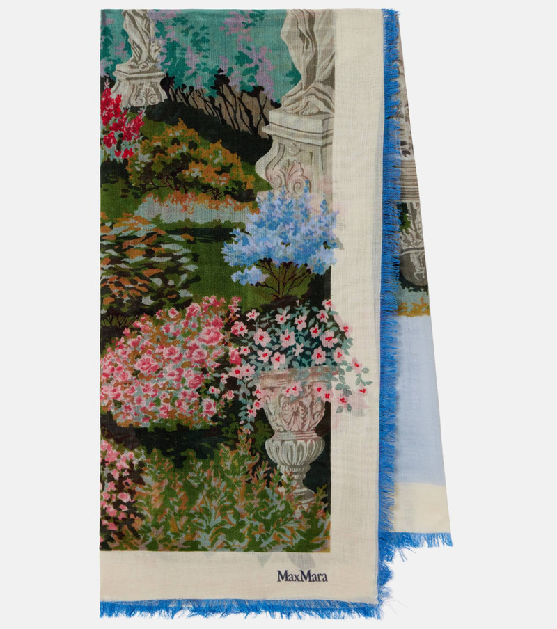 Camice printed wool and silk scarf 1