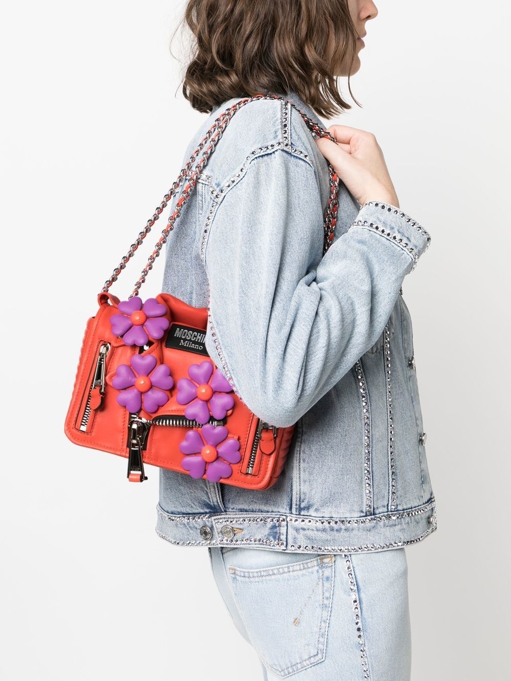 floral jacket design shoulder bag - 2