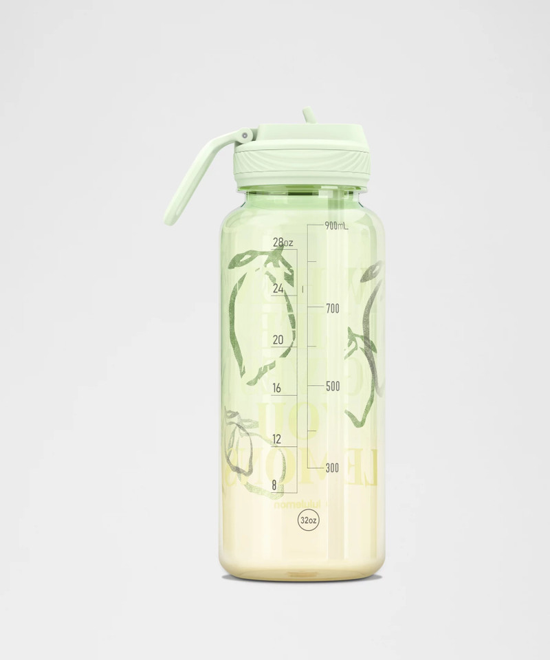 lululemon Back to Life Sport Bottle 32oz Straw Lid *Lemons Quote outlook