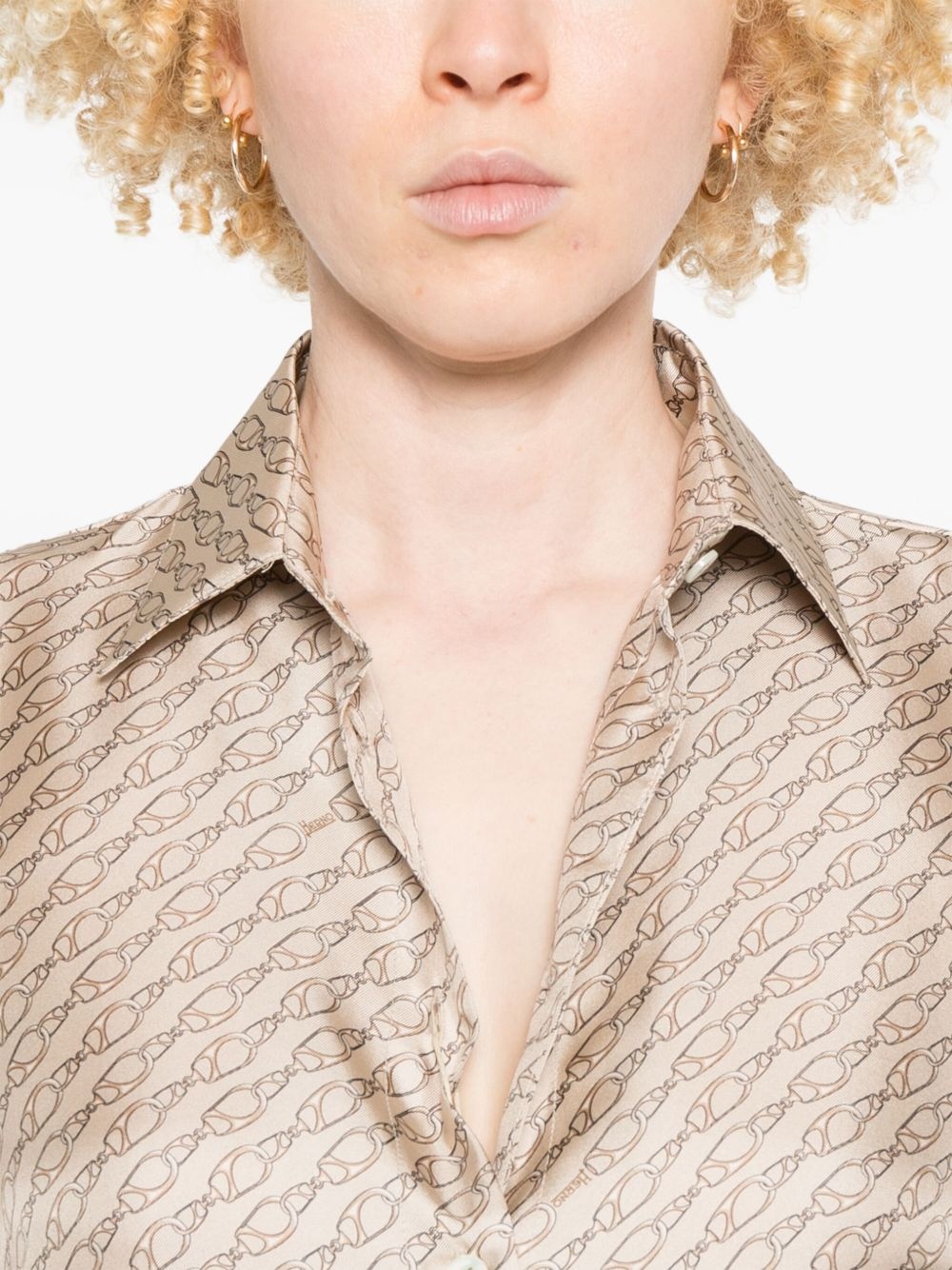 carabiner-print shirt - 5