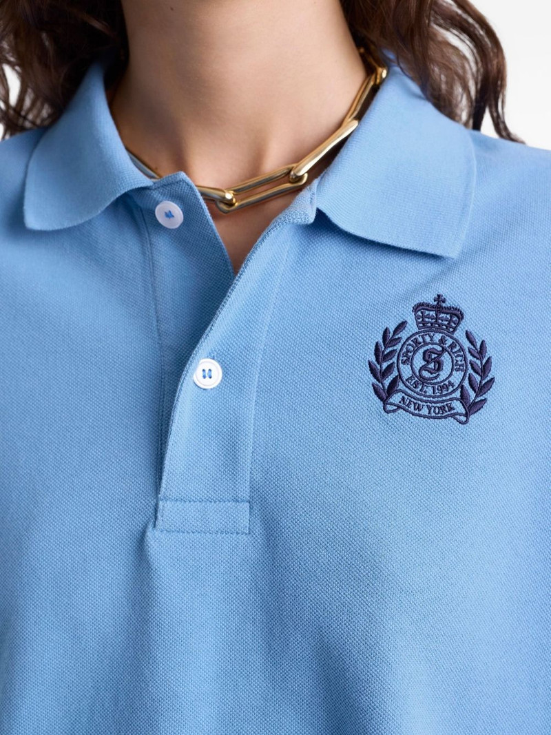 H&W crest embroidered polo shirt 4
