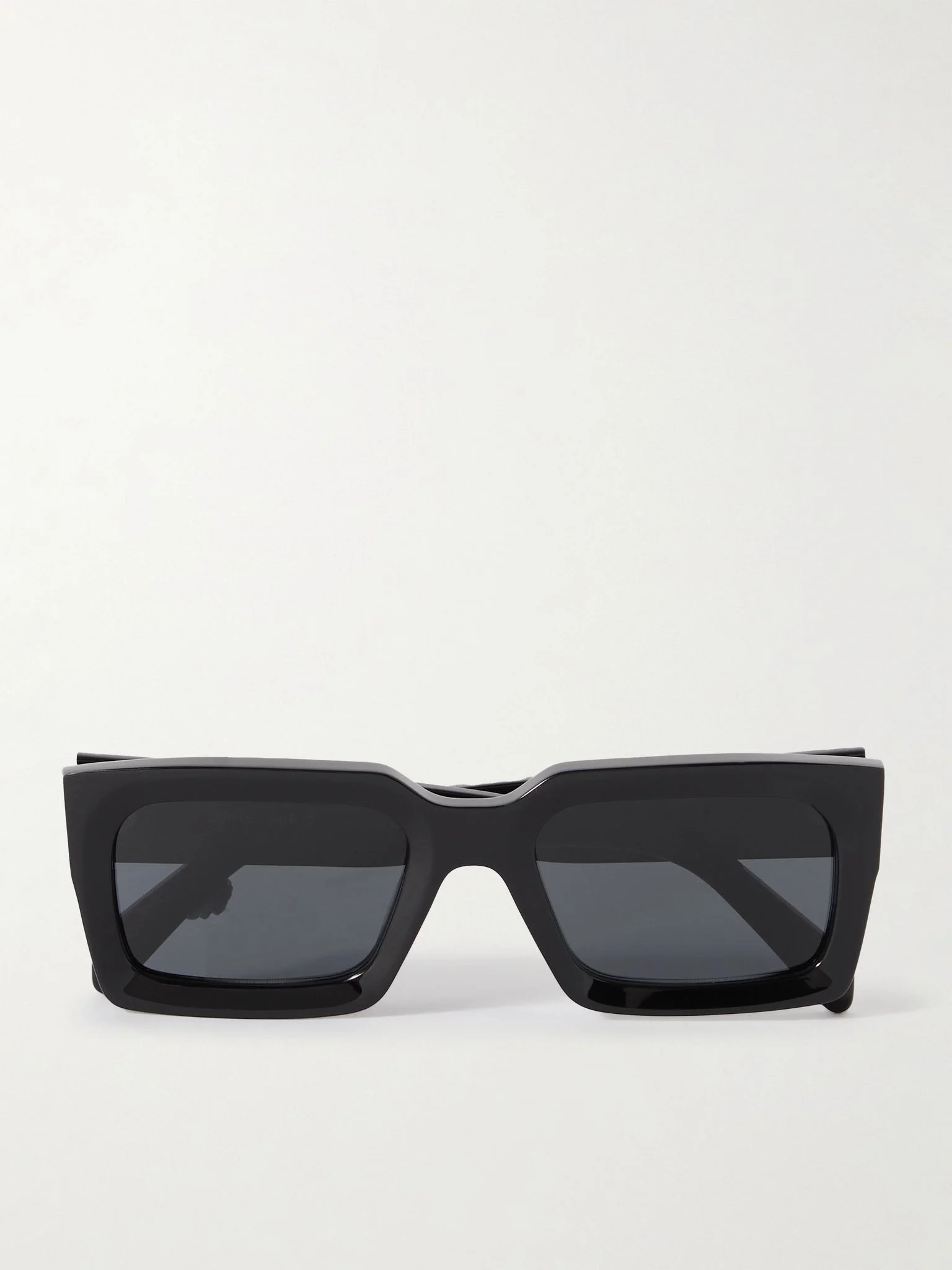 Bold square-frame acetate sunglasses Black - 1