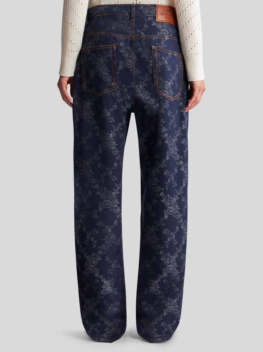 BAGGY JACQUARD JEANS - 5