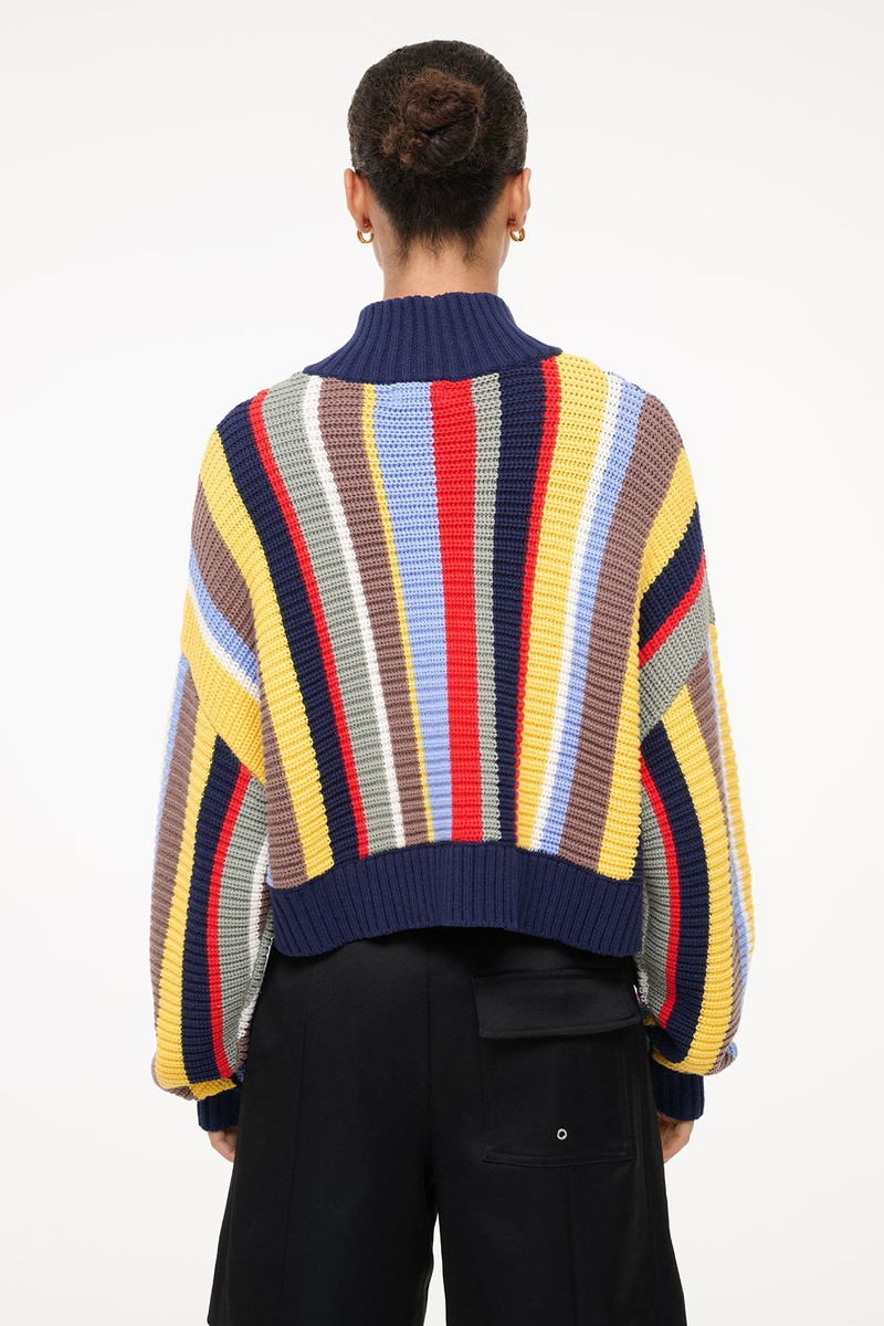 STAUD CROPPED HAMPTON SWEATER MARKET STRIPE 5