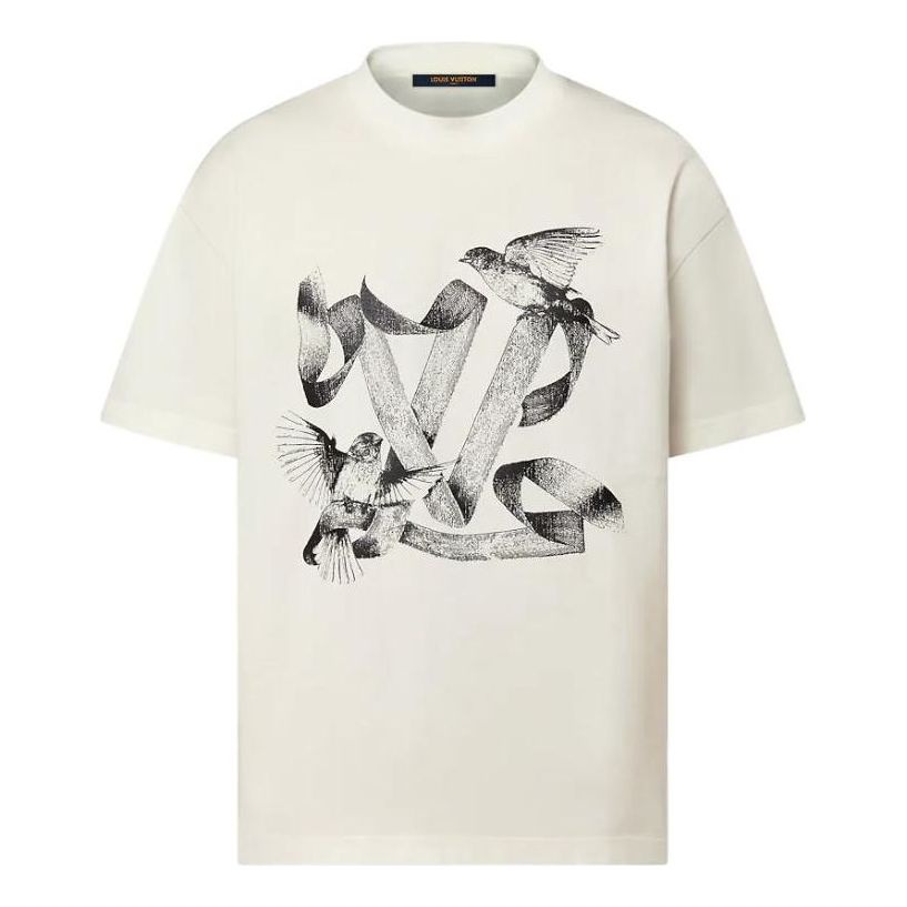 LOUIS VUITTON Graphic Cotton T-shirt 'White' 1ABXR6 - 1