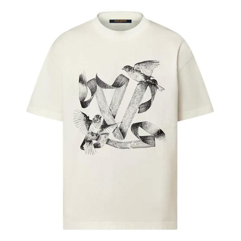 LOUIS VUITTON Graphic Cotton T-shirt 'White' 1ABXR6 1