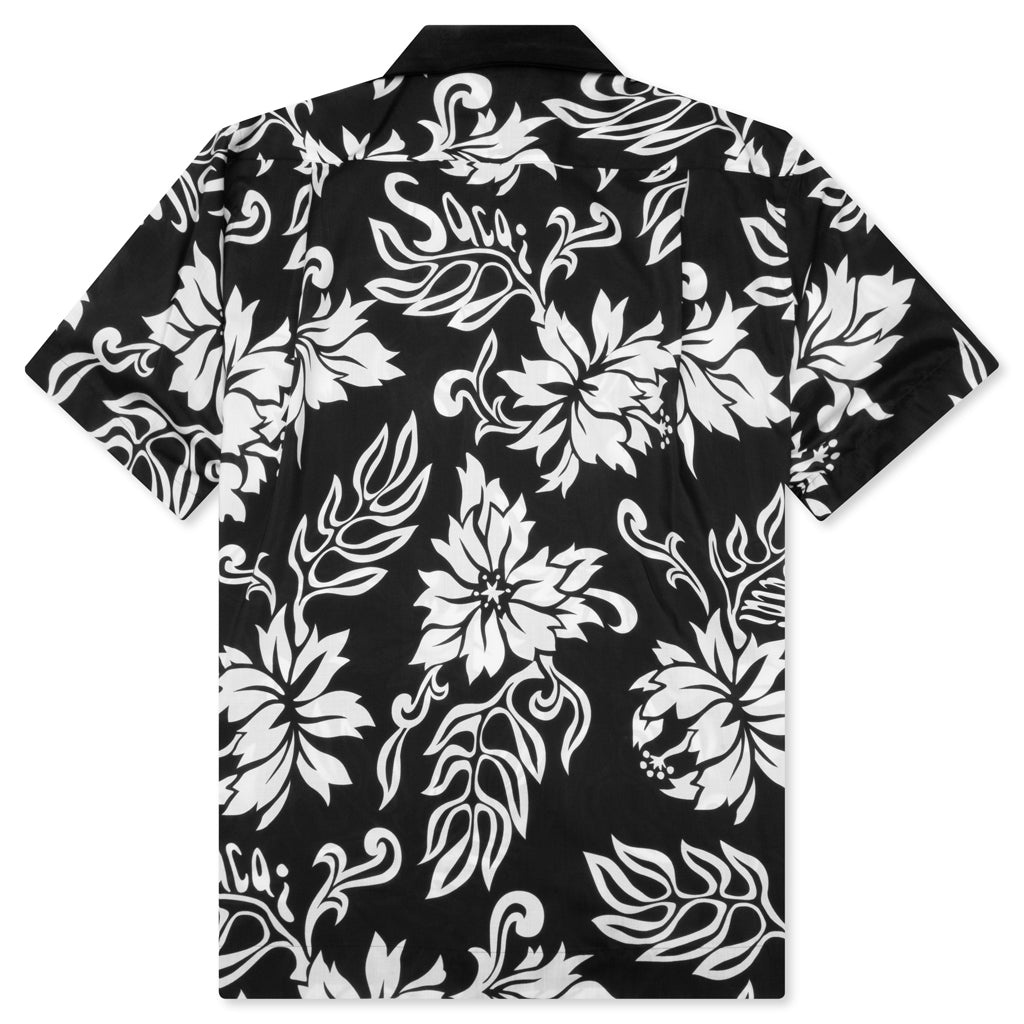 FLORAL PRINT SHIRT - BLACK - 2