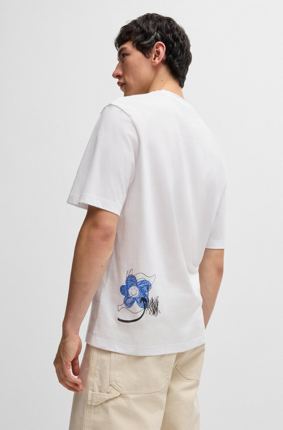 COTTON-JERSEY T-SHIRT WITH LOGO PRINTS - 5
