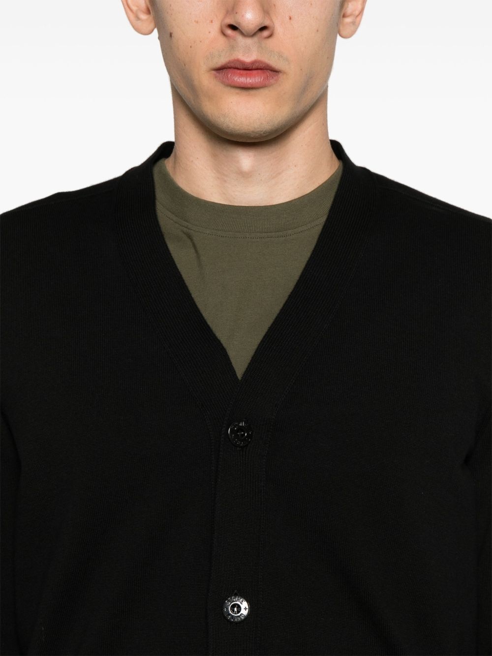 Compass-badge cardigan - 5