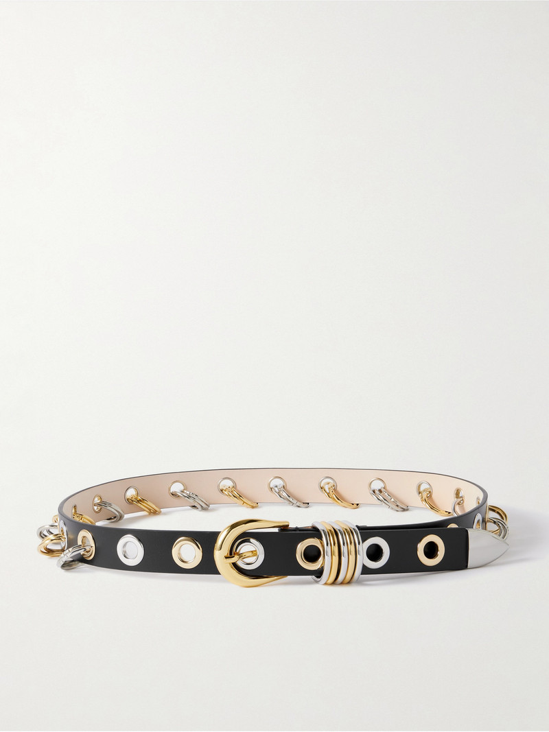 Revenge Embellished Leather Belt 1