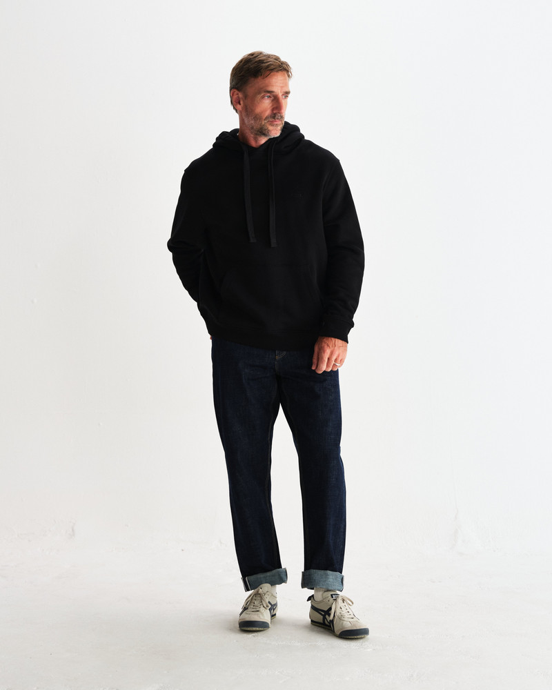 Hoxton - Black Brushed Organic Cotton Hoodie 4