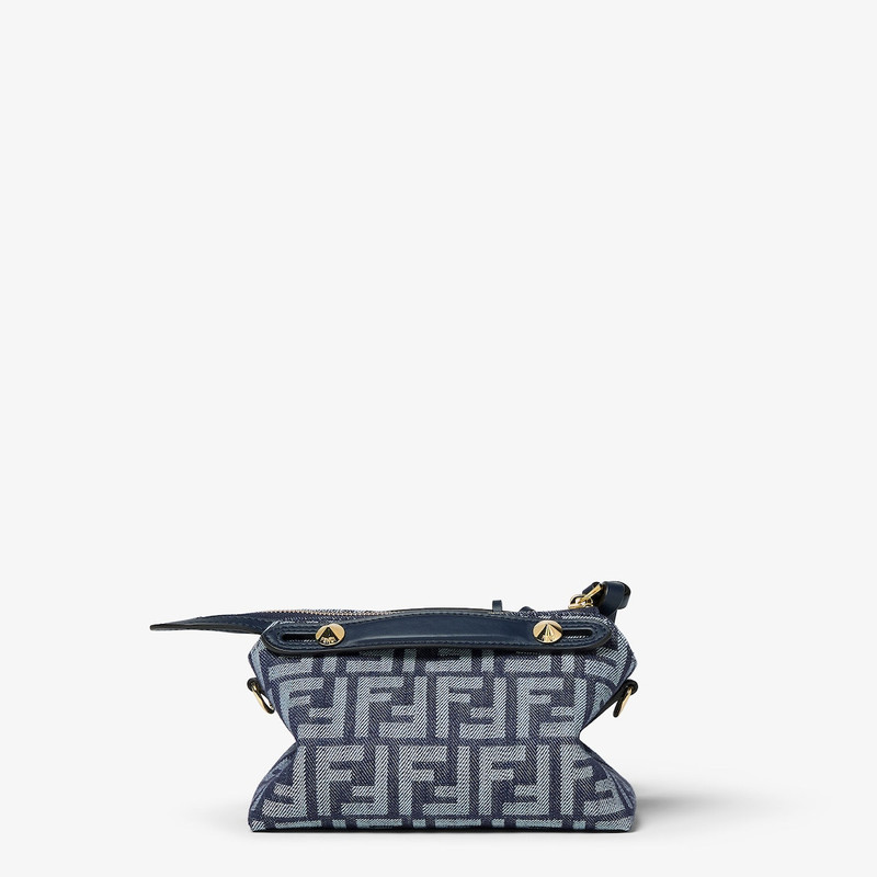 By The Way Soft Mini Dark blue denim-effect FF jacquard mini-bag 4