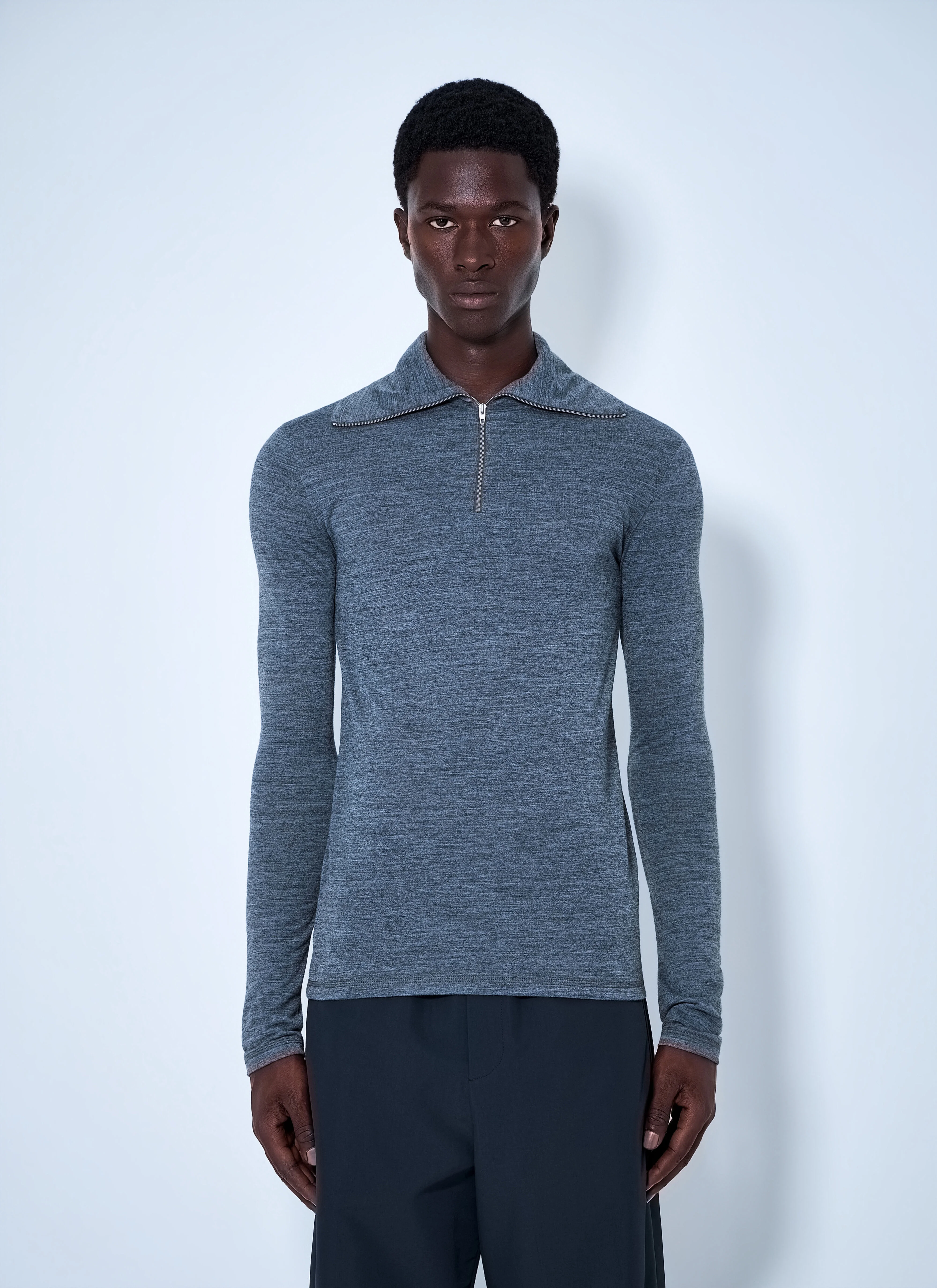 Half-Zip Long Sleeve Top - 1