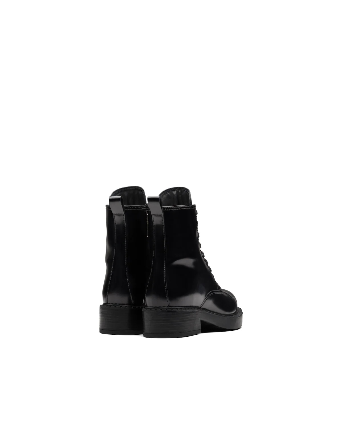 Brushed leather laced booties - 5