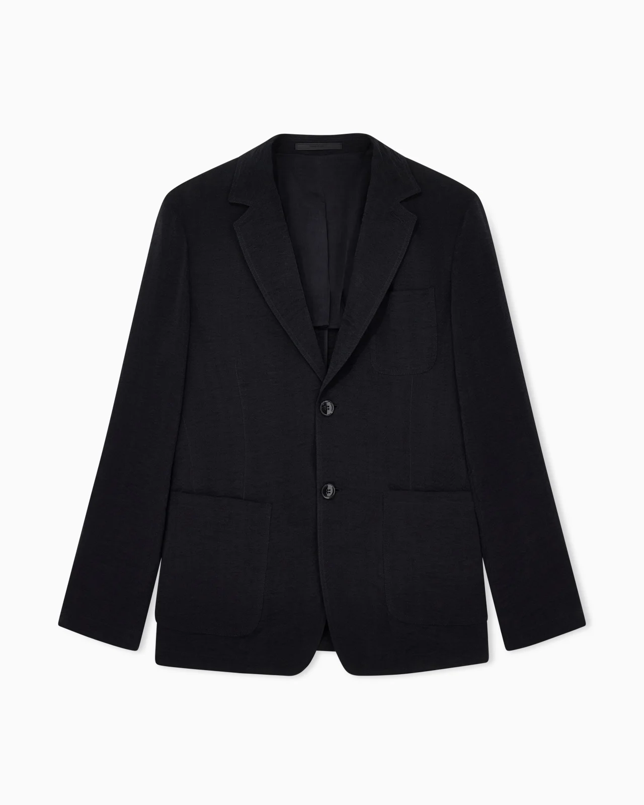 SINGLE-BREASTED JACKET IN JACQUARD CUPRO - 1