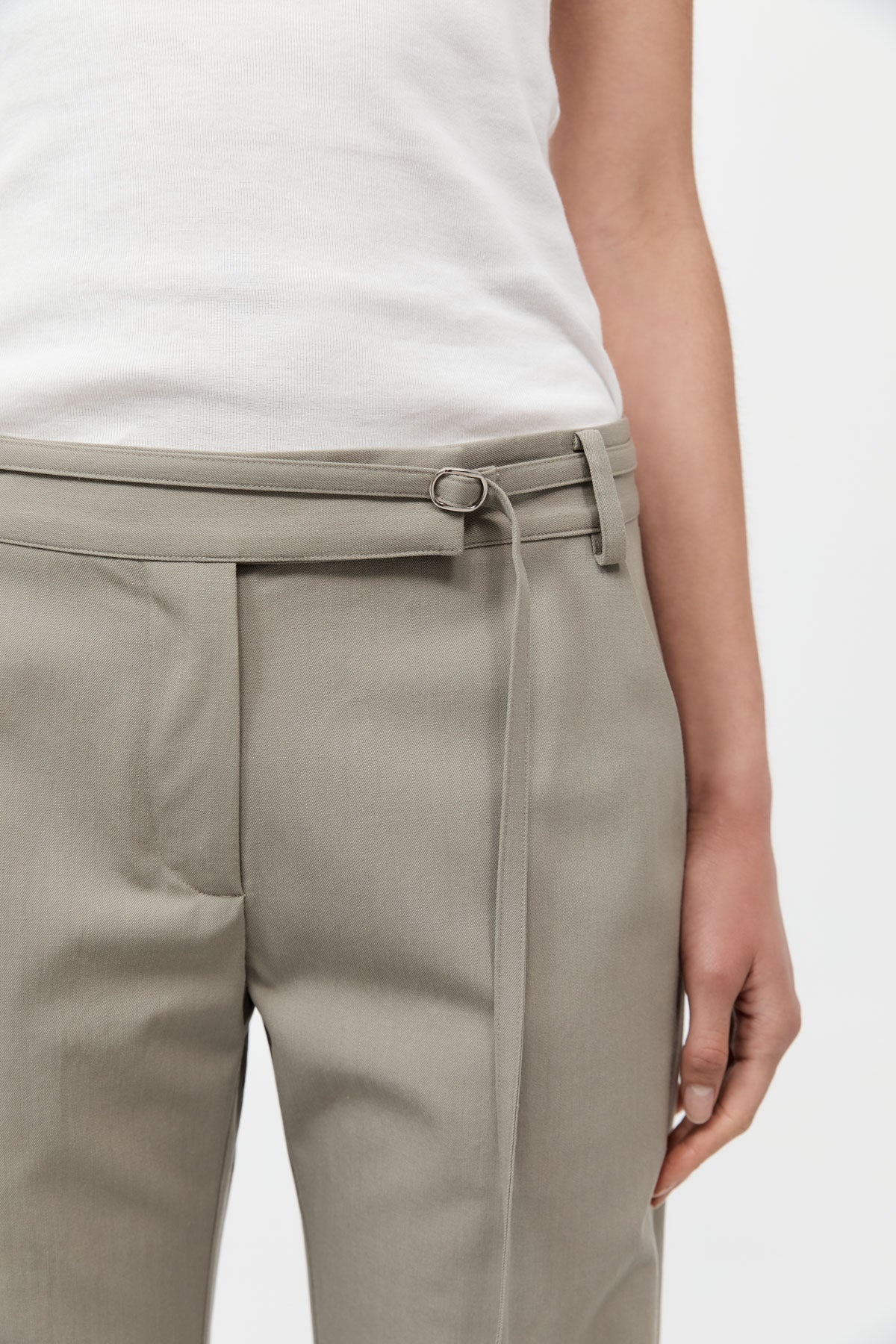 90s Panelled Pants - Moss Grey - 4