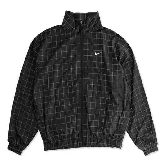 Nike Lab Casual Sports Woven Plaid Reflective Jacket Black DA0311-010 - 1