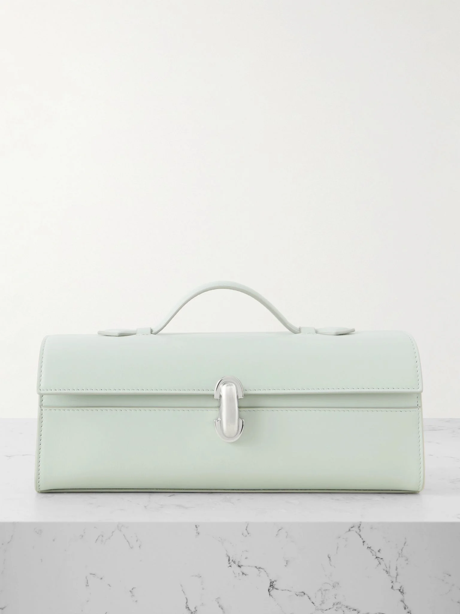 Slim Symmetry leather tote Mint - 1