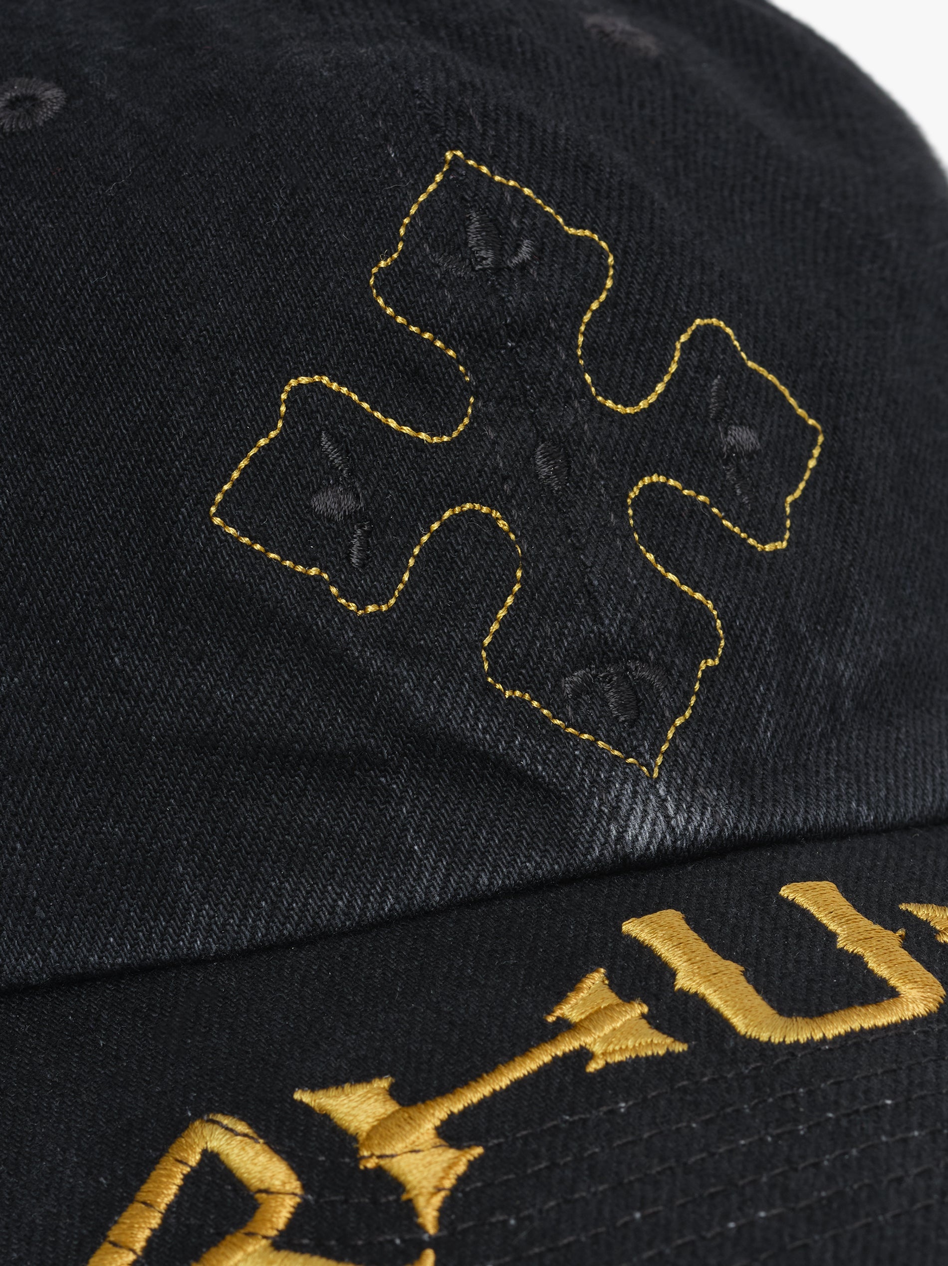 RHUDE CROSS DENIM 6-PANEL HAT - 6