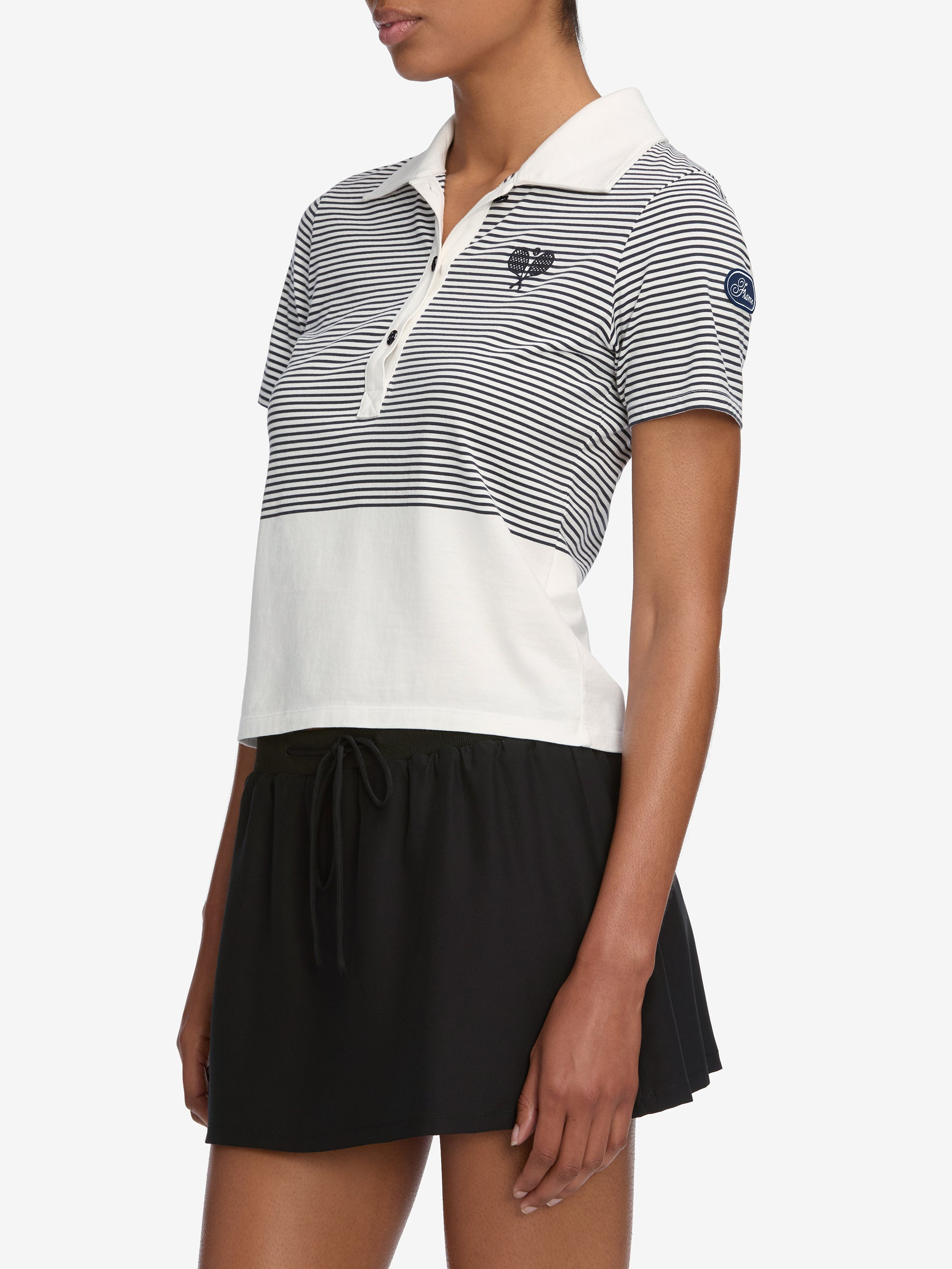 The Tennis Polo in White Multi - 6