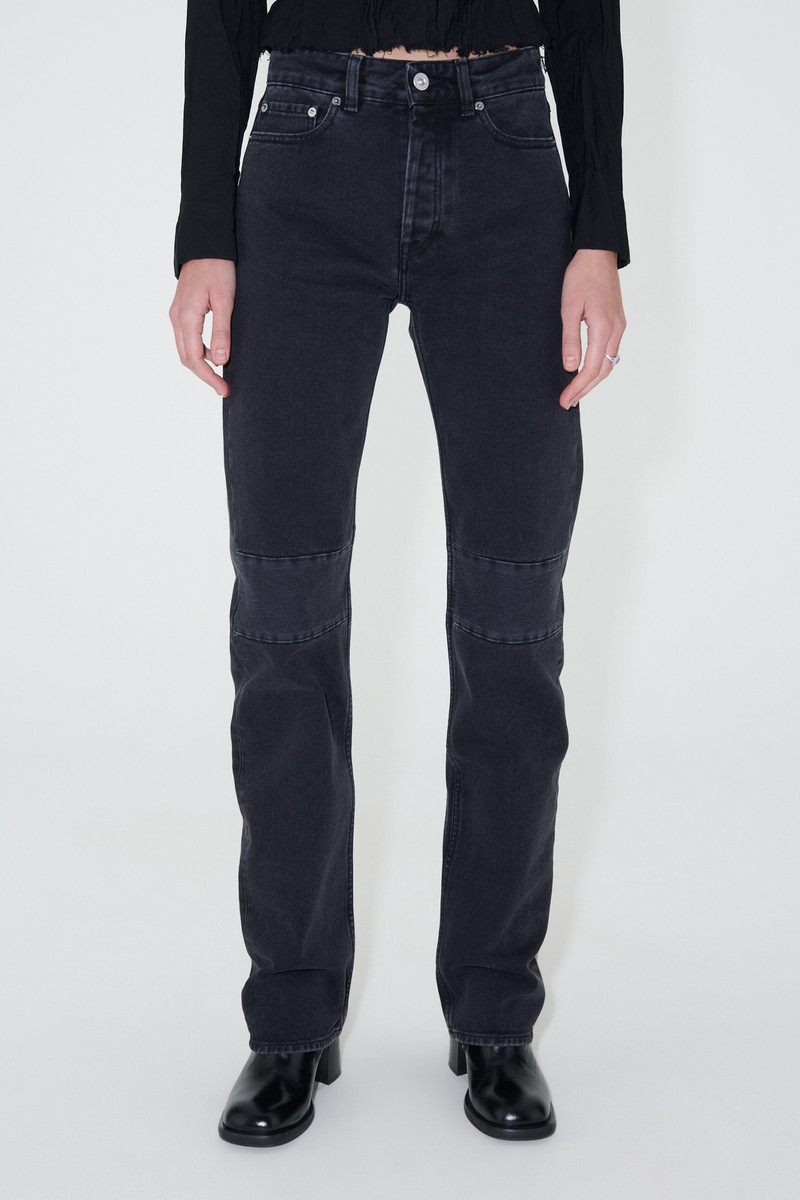 Extended Linear Cut Washed Black Denim 3