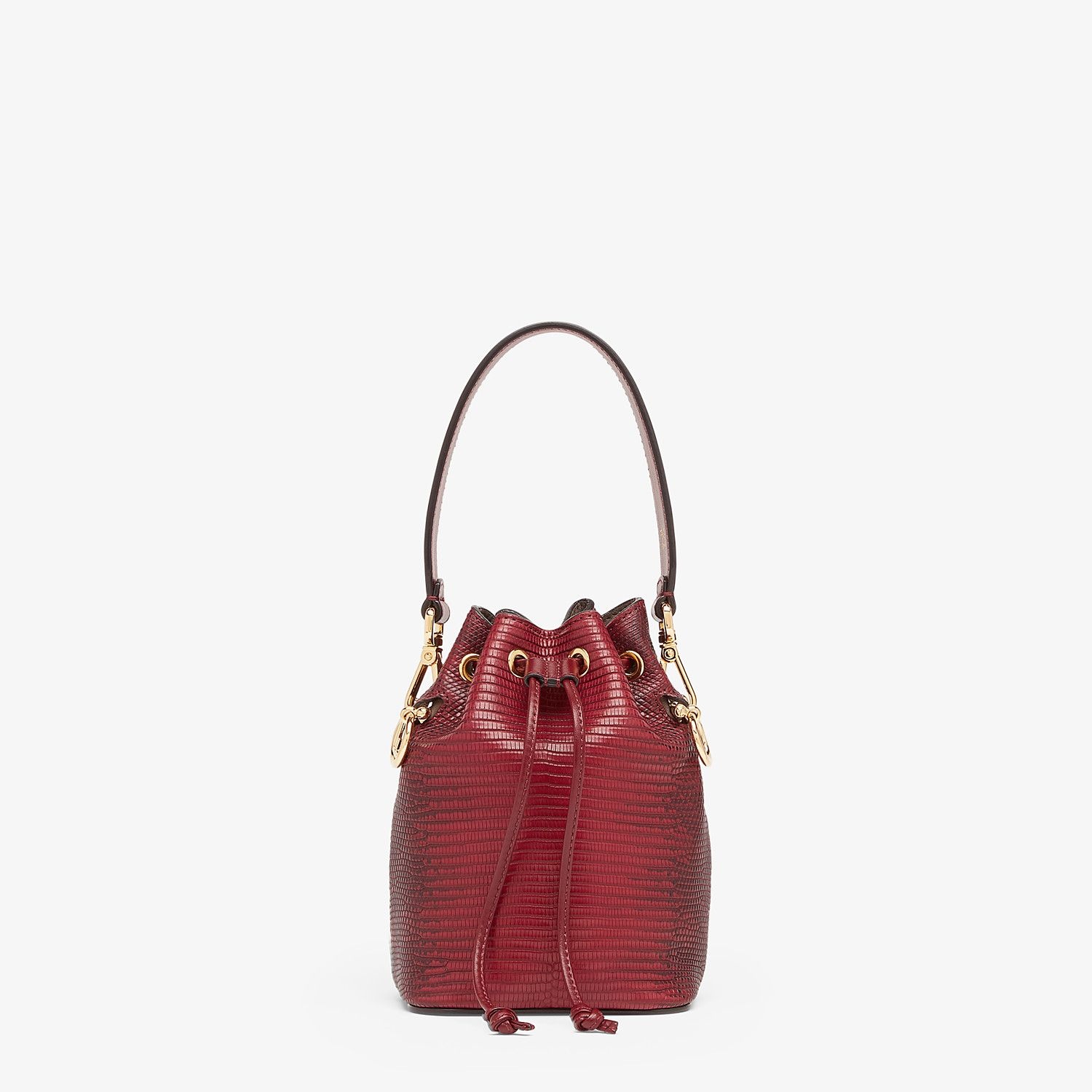 Red lizard skin mini-bag - 1