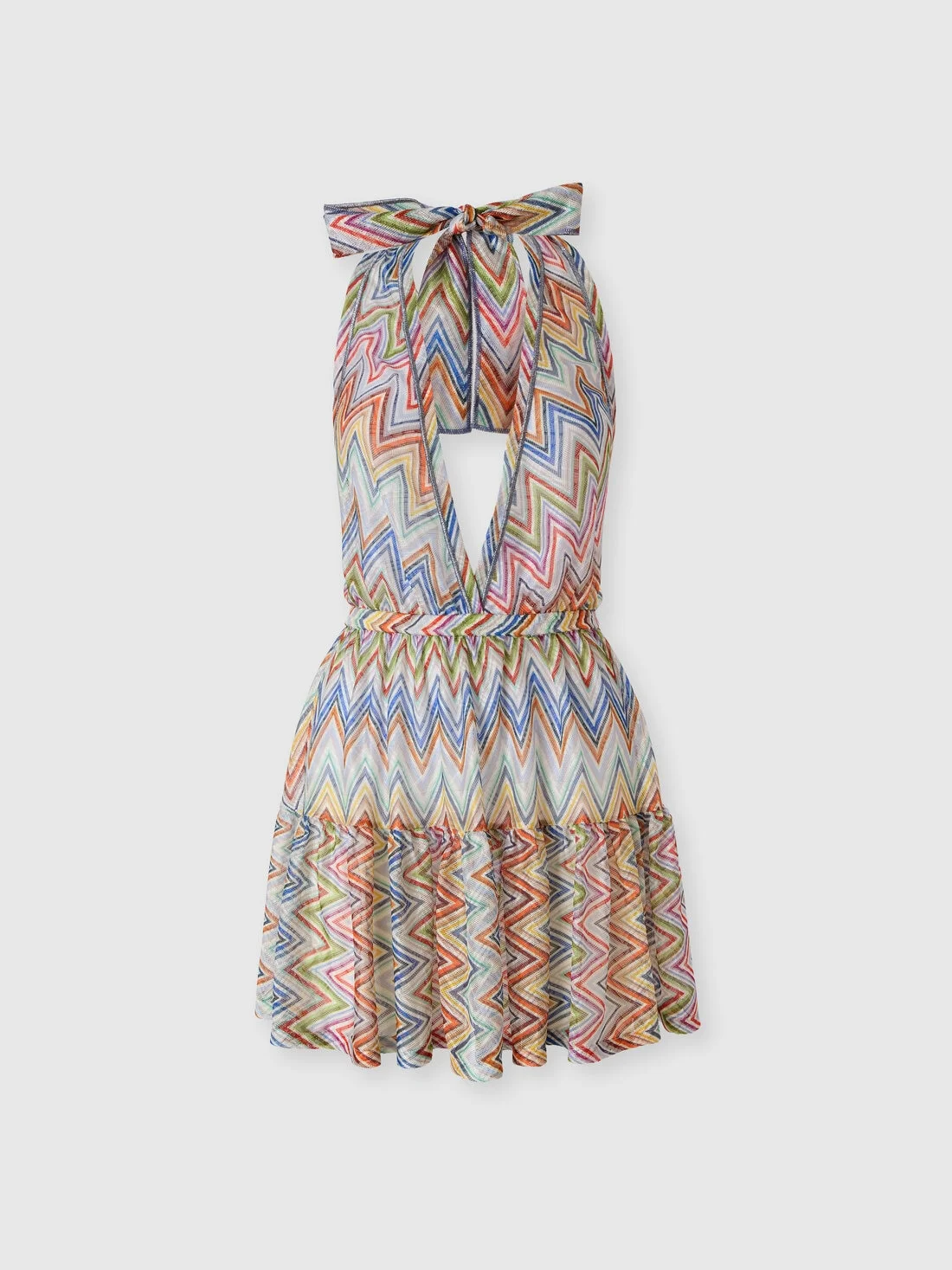 Zig zag tulle cover-up mini dress - 1