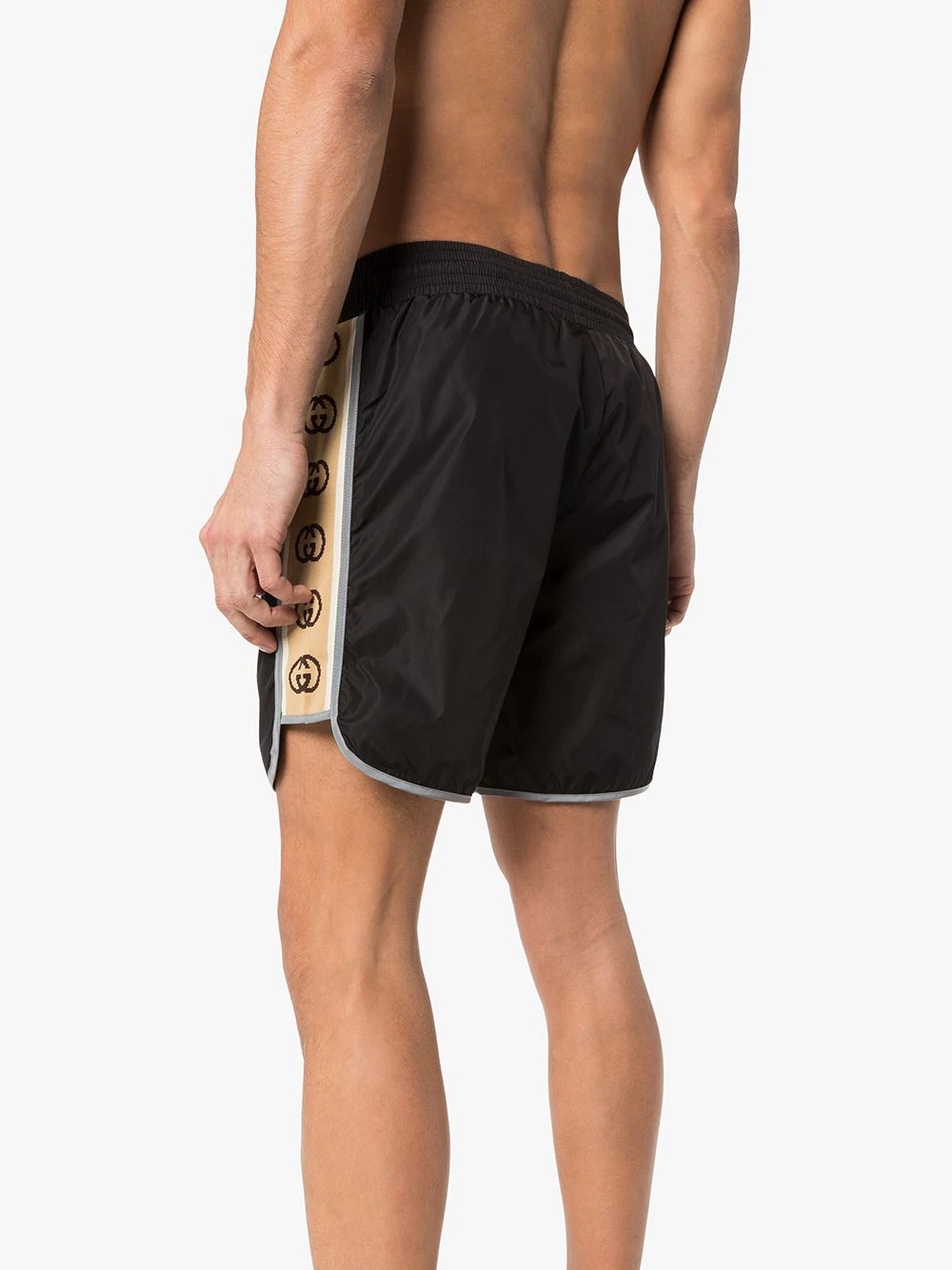 logo-print swim shorts - 4