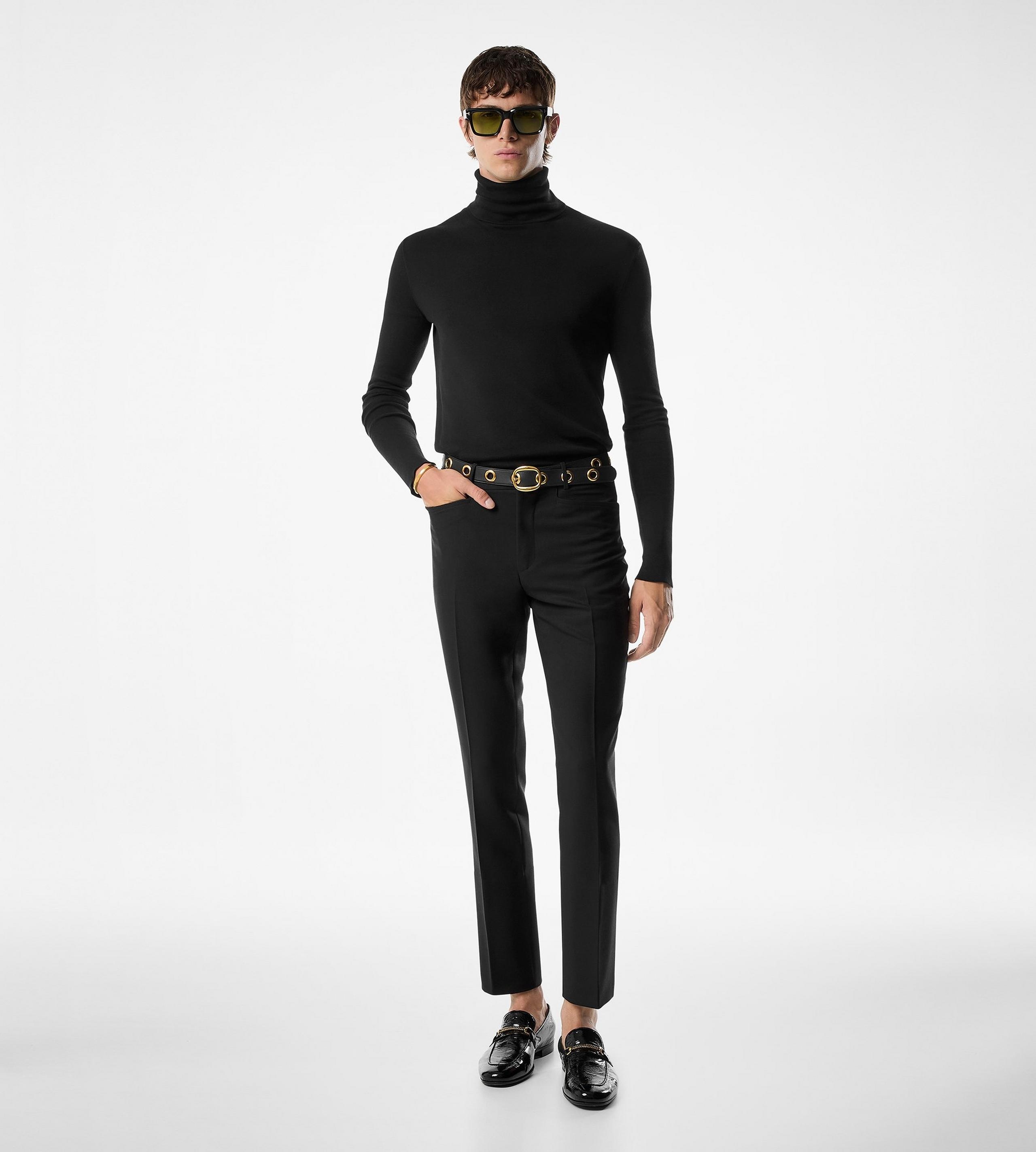 COTTON JERSEY ROLL NECK SWEATER - 2