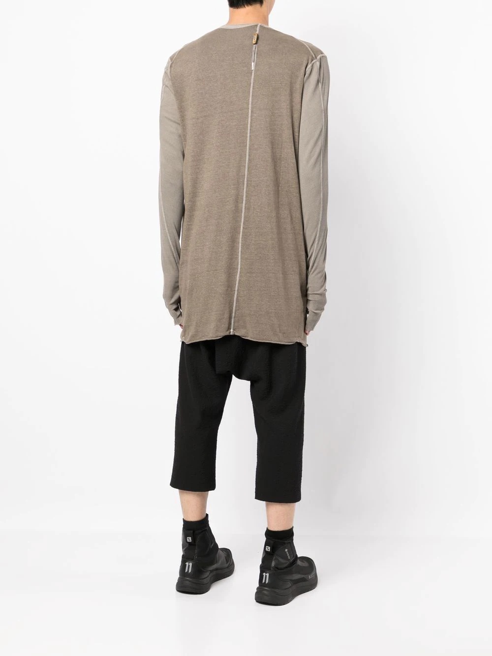 two-tone long-sleeve T-shirt - 4