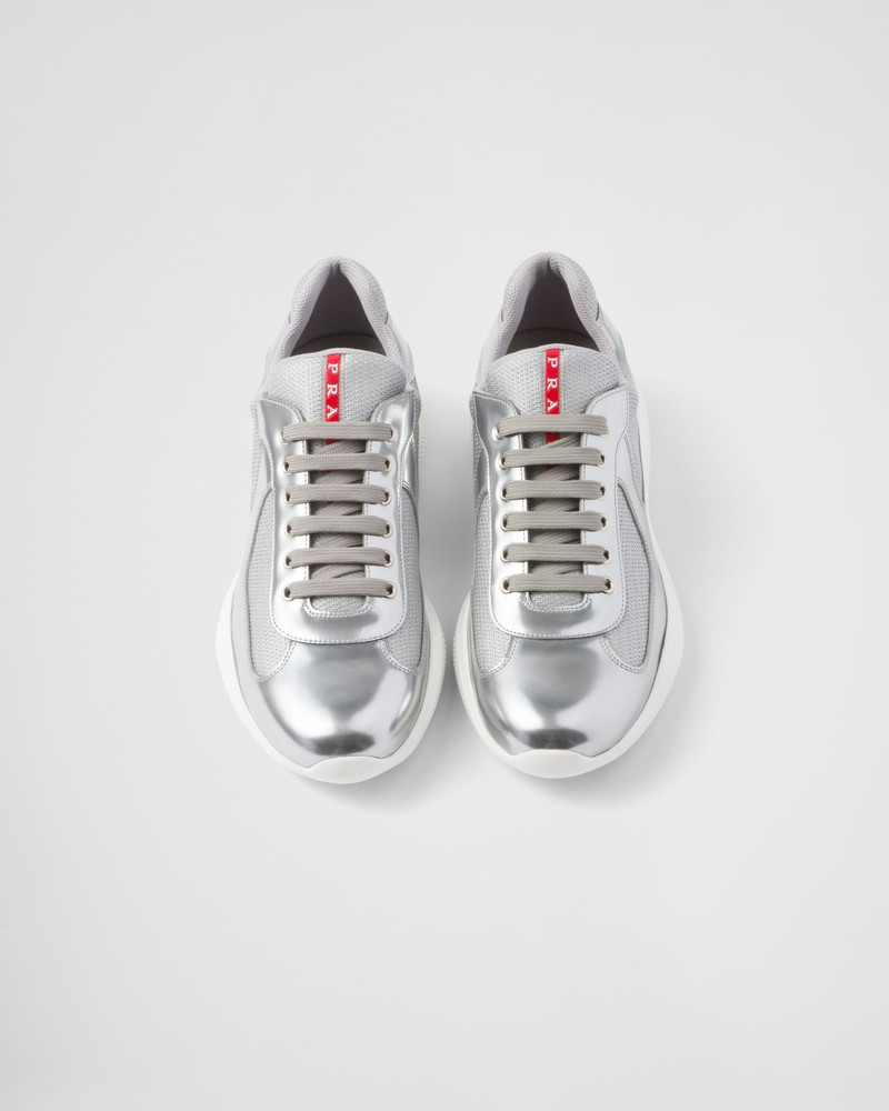 Prada America's Cup metallic leather and bike fabric sneakers 4
